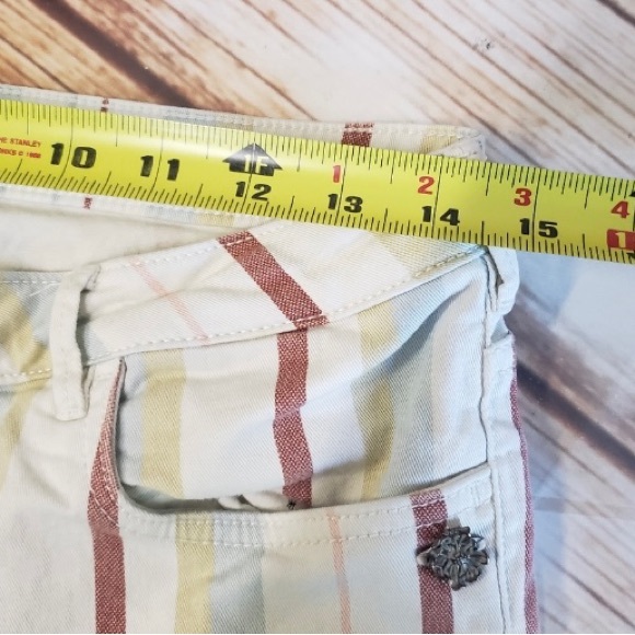 Maison Scotch Striped Cropped Ankle Jeans Pants Boho Bohemian Hippie - Picture 8 of 9